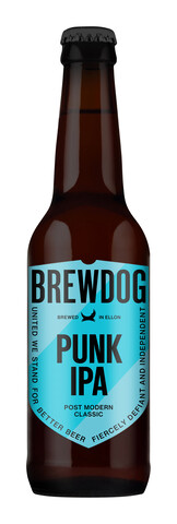 Bilde av en flaske med BrewDog Punk IPA